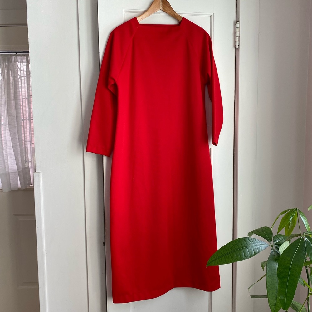 Handmade Vintage Red Maxi Shift Dress